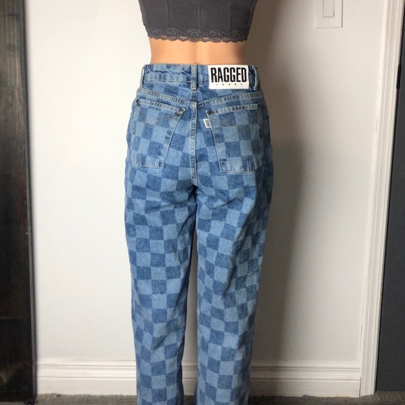 Urban outfitters checkered jeans size 26 - Picture 3 of 3